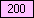 Pink - value 200