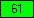 Green - value 61