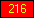 Red - value 216